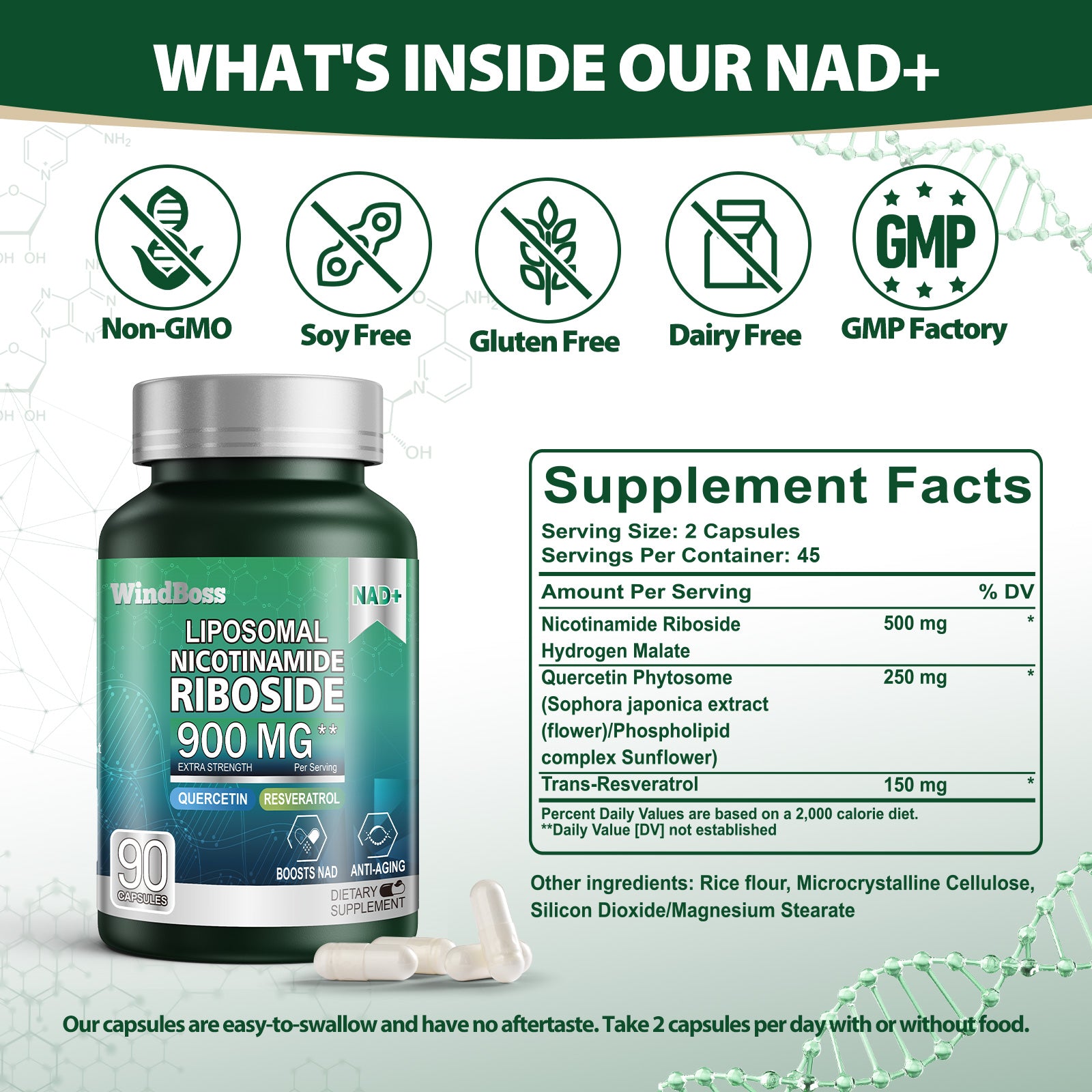 WINDBOSS® 90 Capsules NAD+