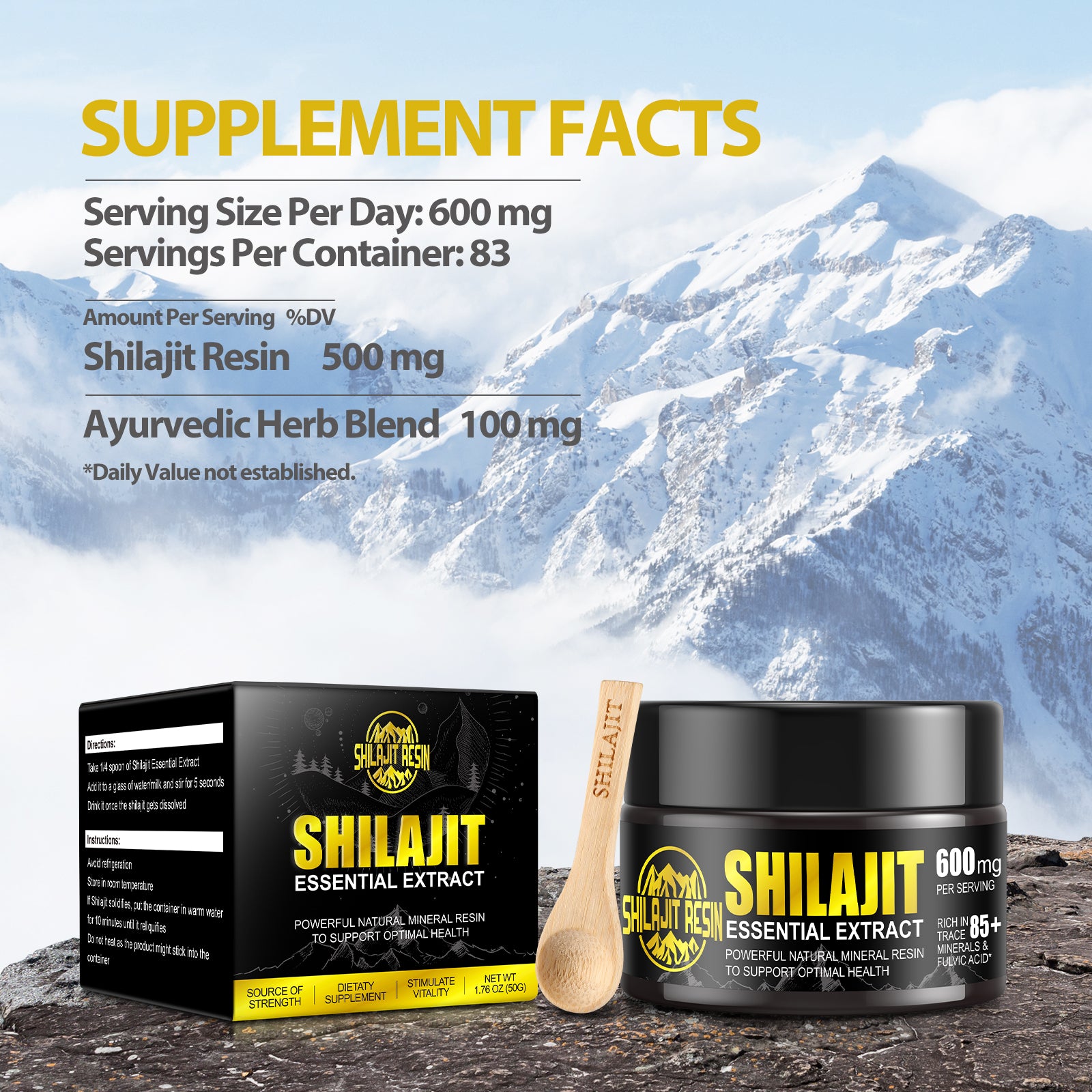 BOYSEA® Shilajit Pure Himalayan Organic Shilajit Resin