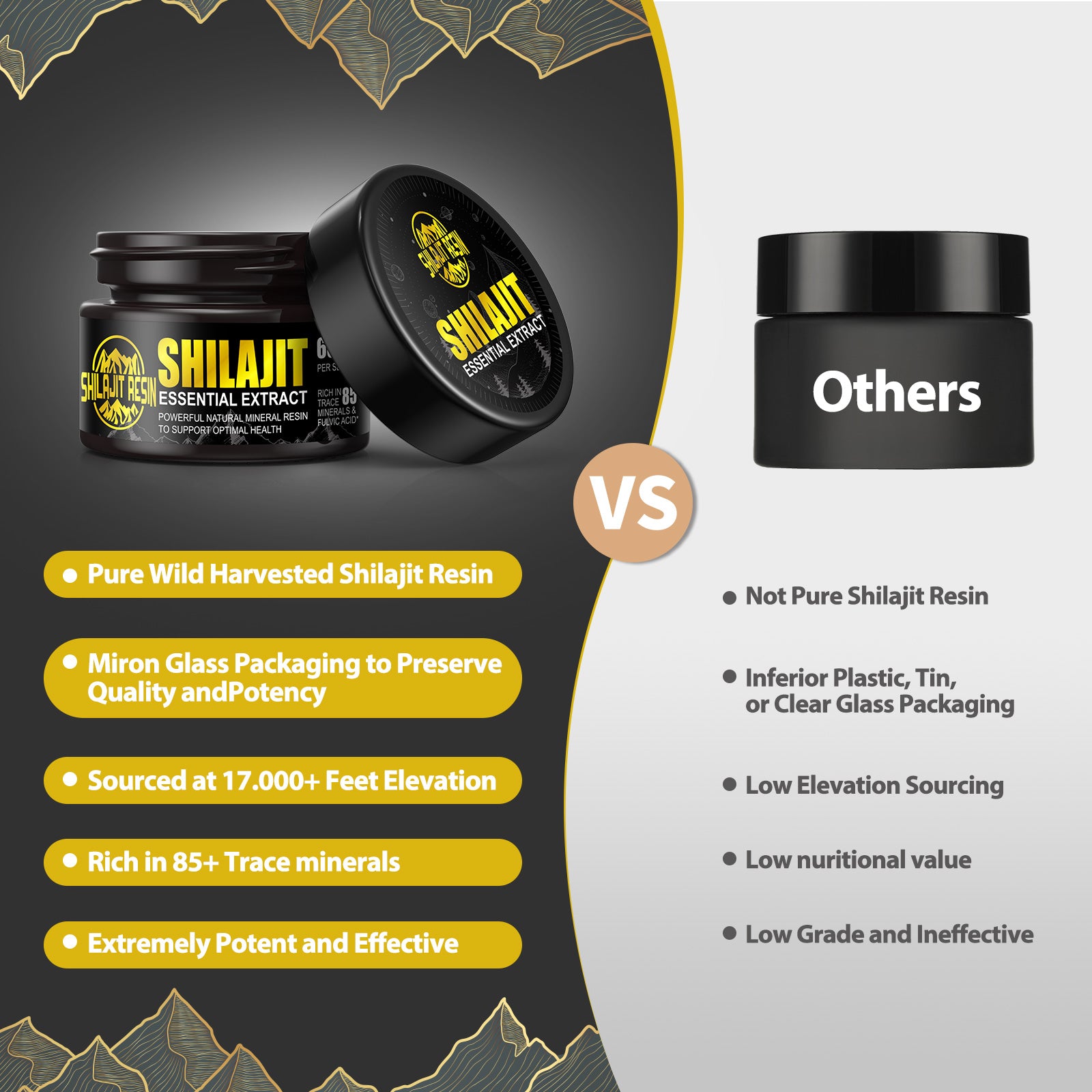 BOYSEA® Shilajit Pure Himalayan Organic Shilajit Resin