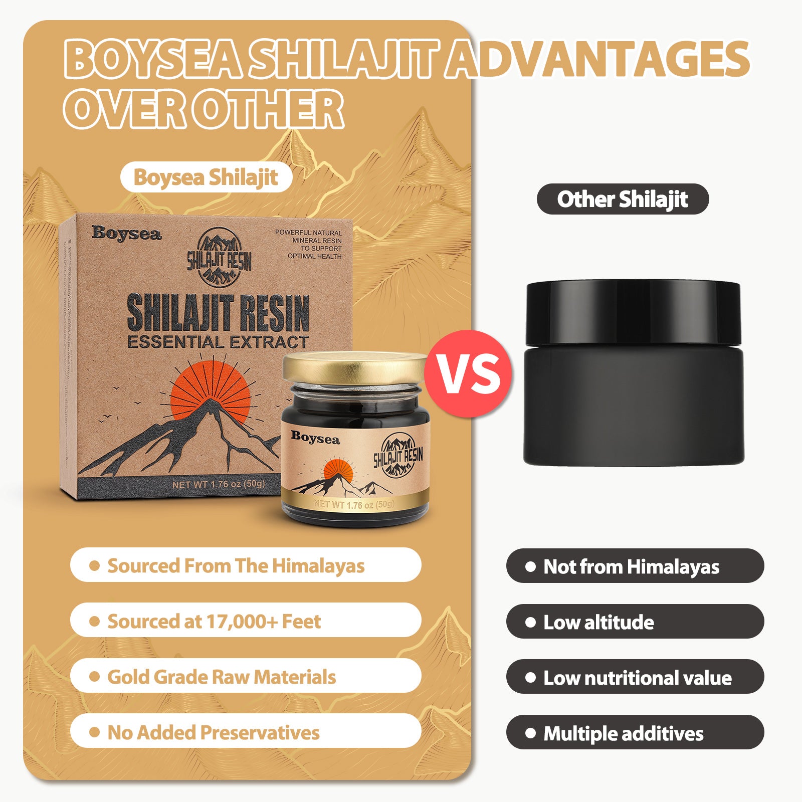 BOYSEA® Pure Shilajit Resin