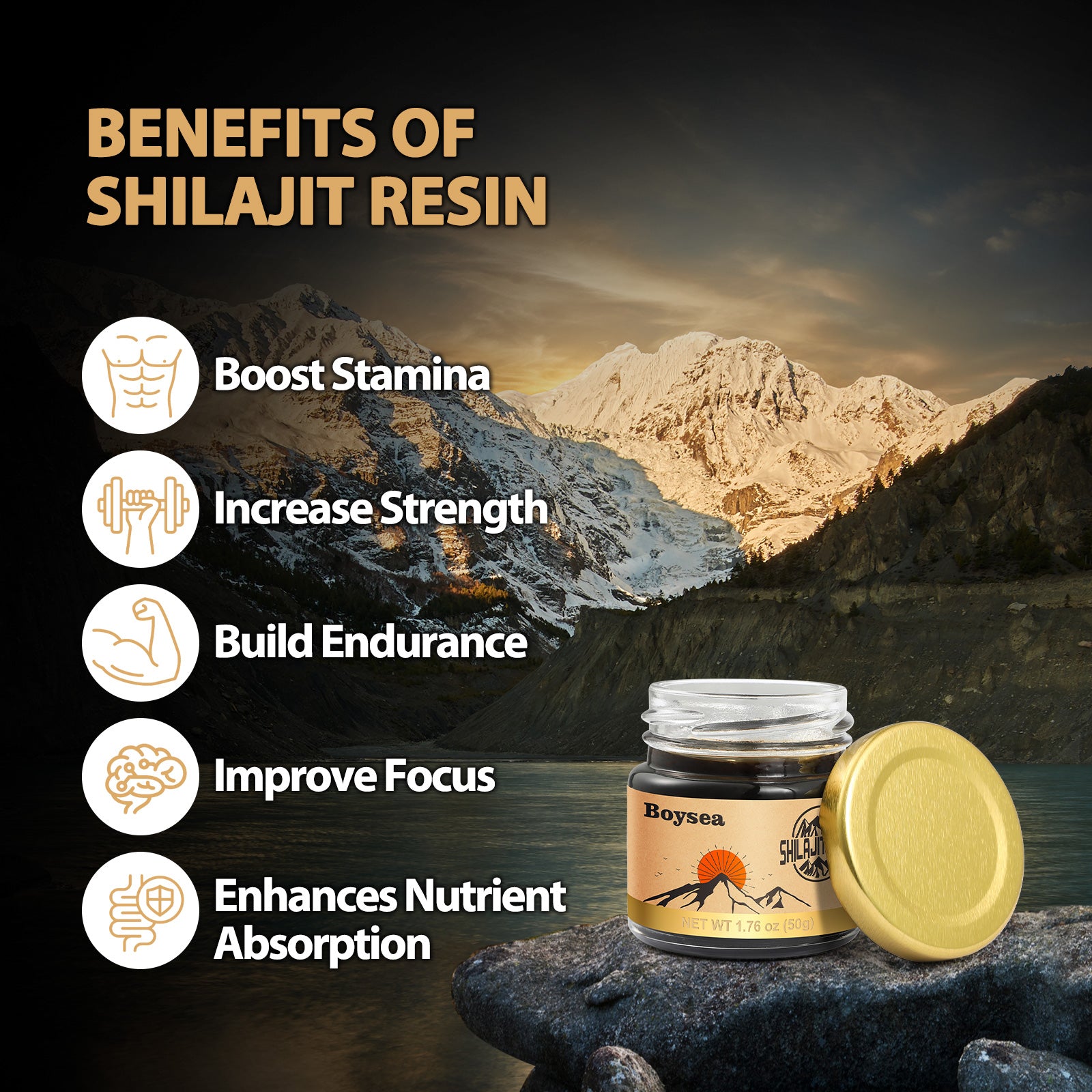 BOYSEA® Pure Shilajit Resin