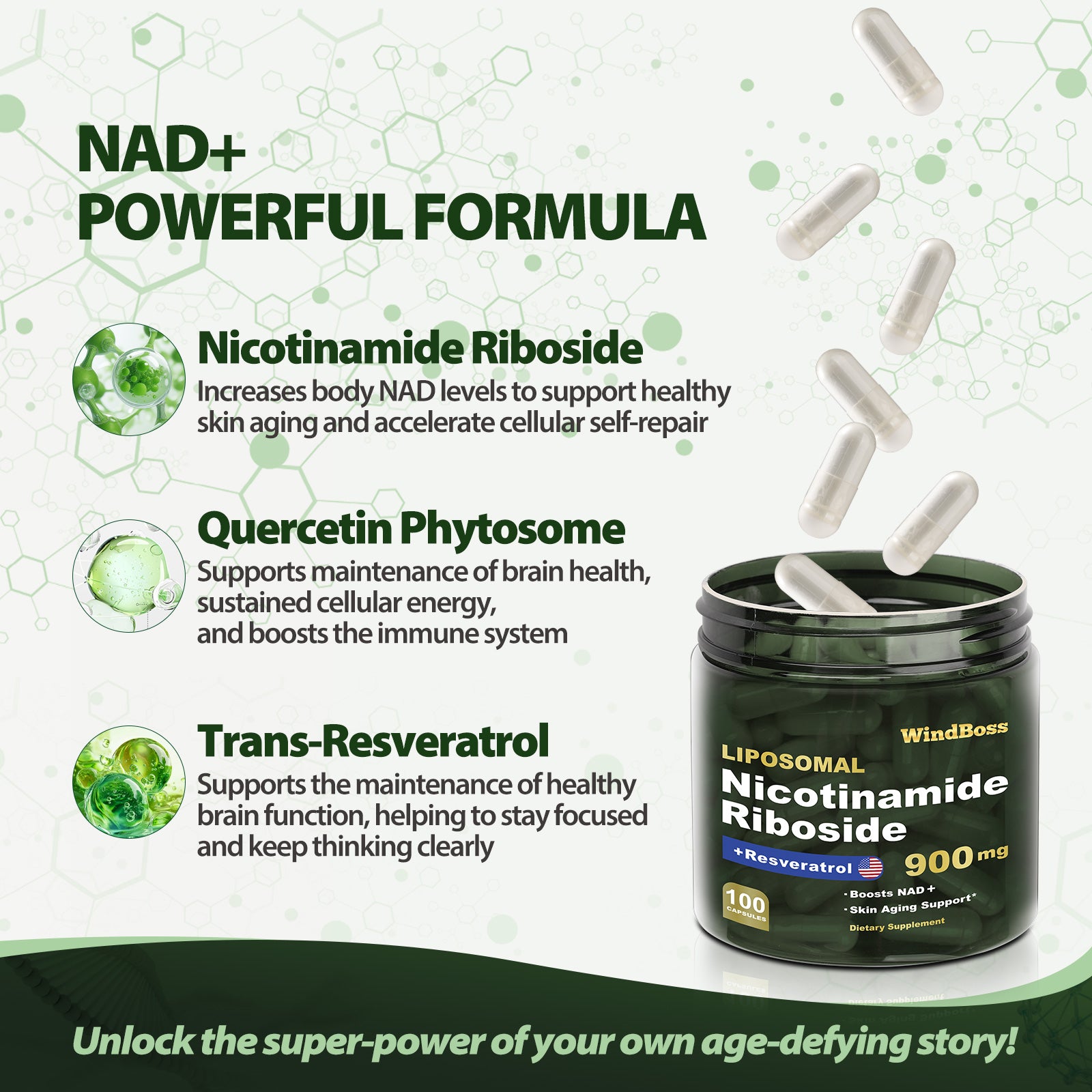 WINDBOSS®100 Capsules NAD+