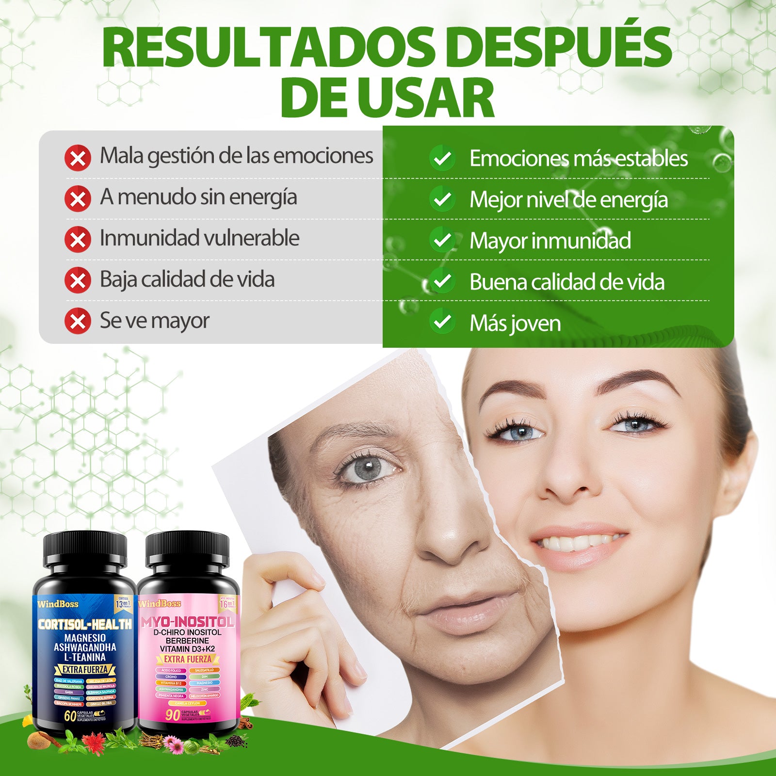 WindBoss.Cortisol-Support & Myo-Inositol Multivitamin Combo | Extra Strength All-in-One Supplement-1 pc