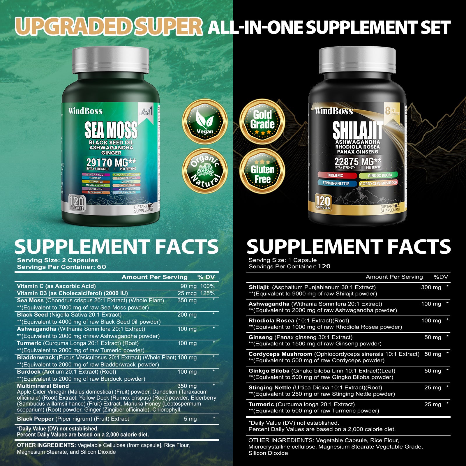 WINDBOSS® Sea Moss and Shilajit Bundle